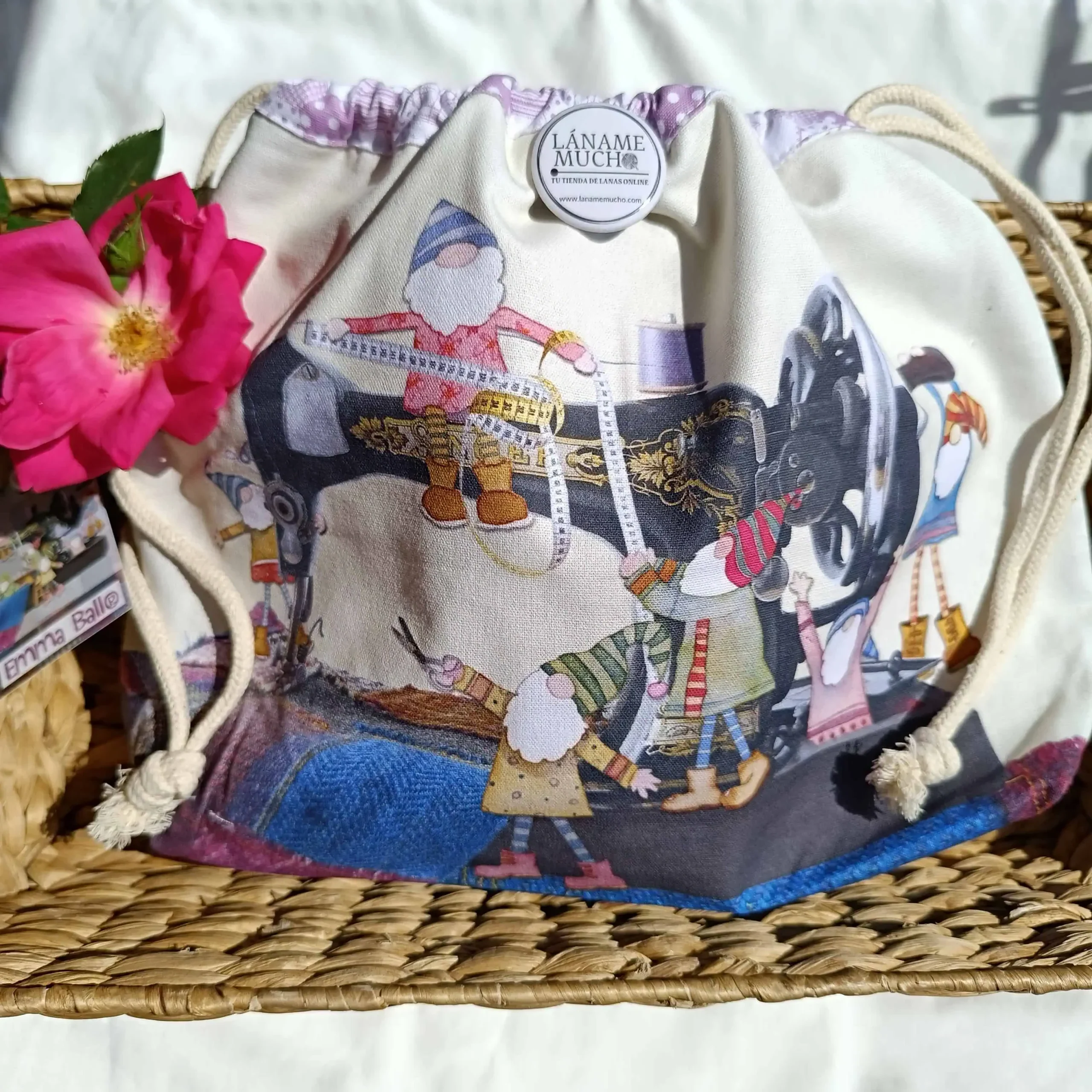 EMMA BALL Bolsa de Proyecto "Sewing Gnomes". - Imagen 2