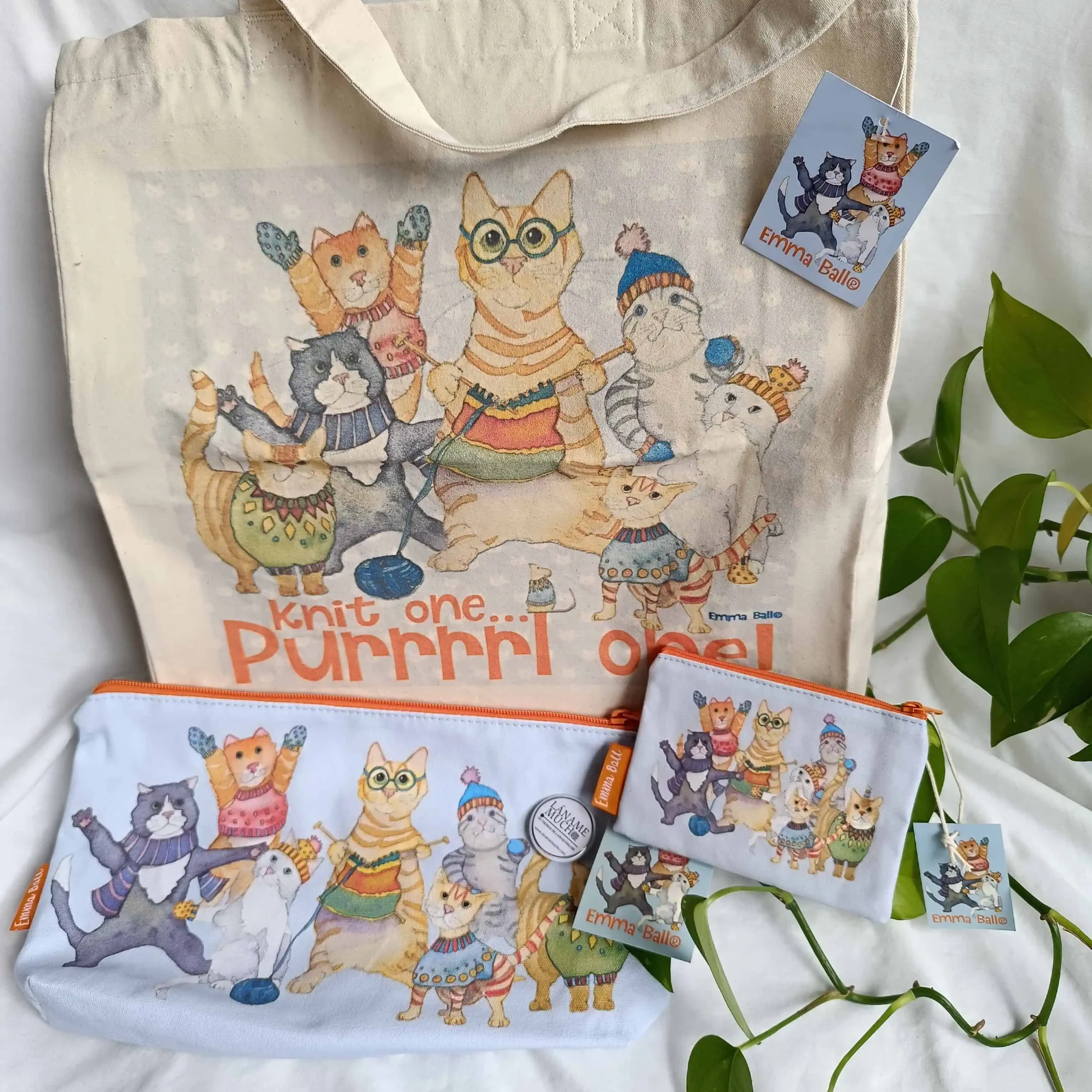 EMMA BALL Tote Bag "Kittens in Mittens" - Imagen 2