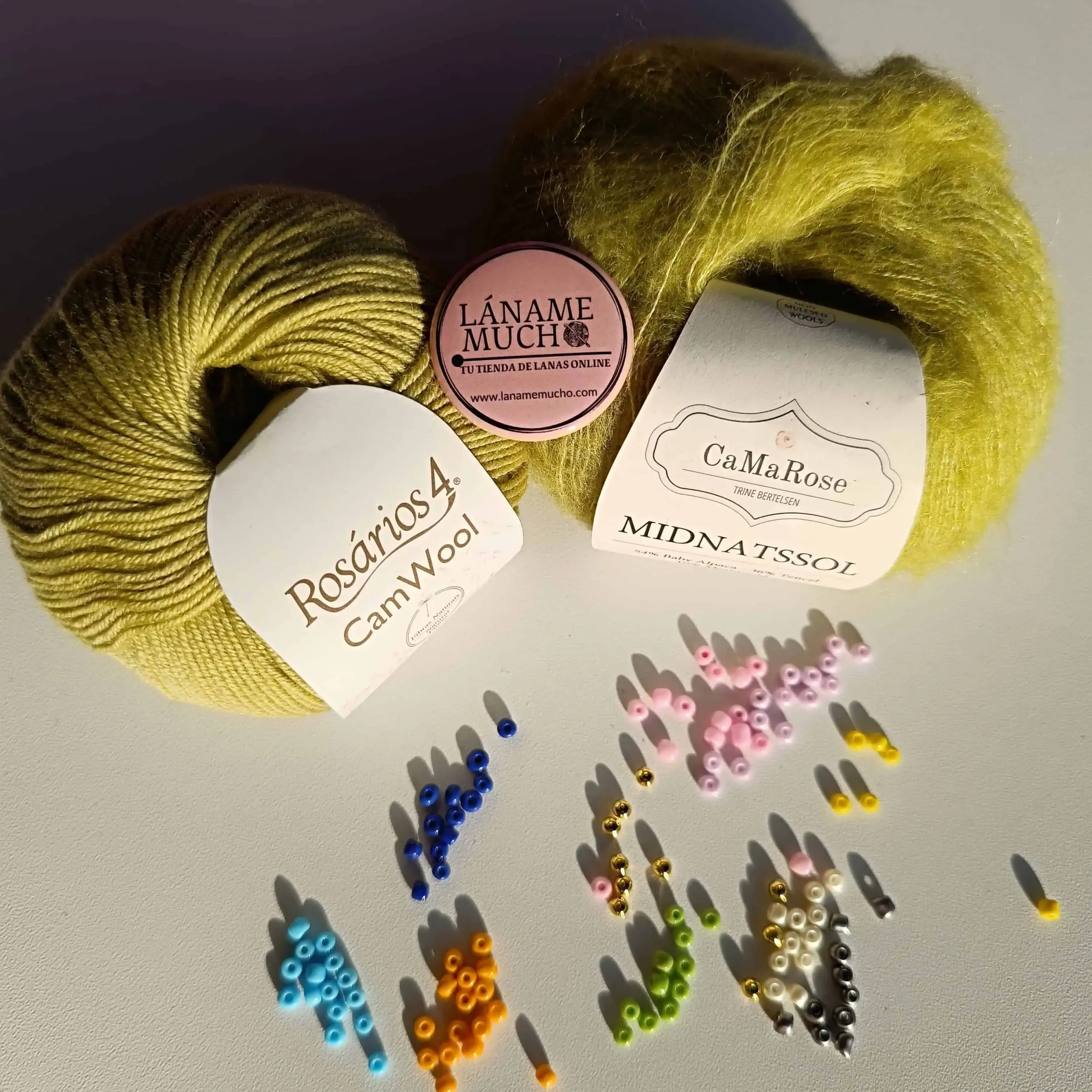 KIT "Paint with Beads Scarf" by Pope Vergara (opción Camwool) - Imagen 6