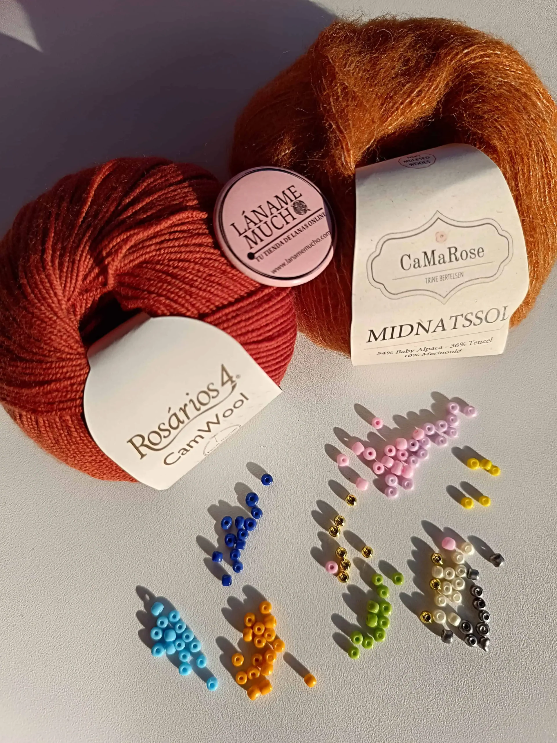 KIT "Paint with Beads Scarf" by Pope Vergara (opción Camwool) - Imagen 10