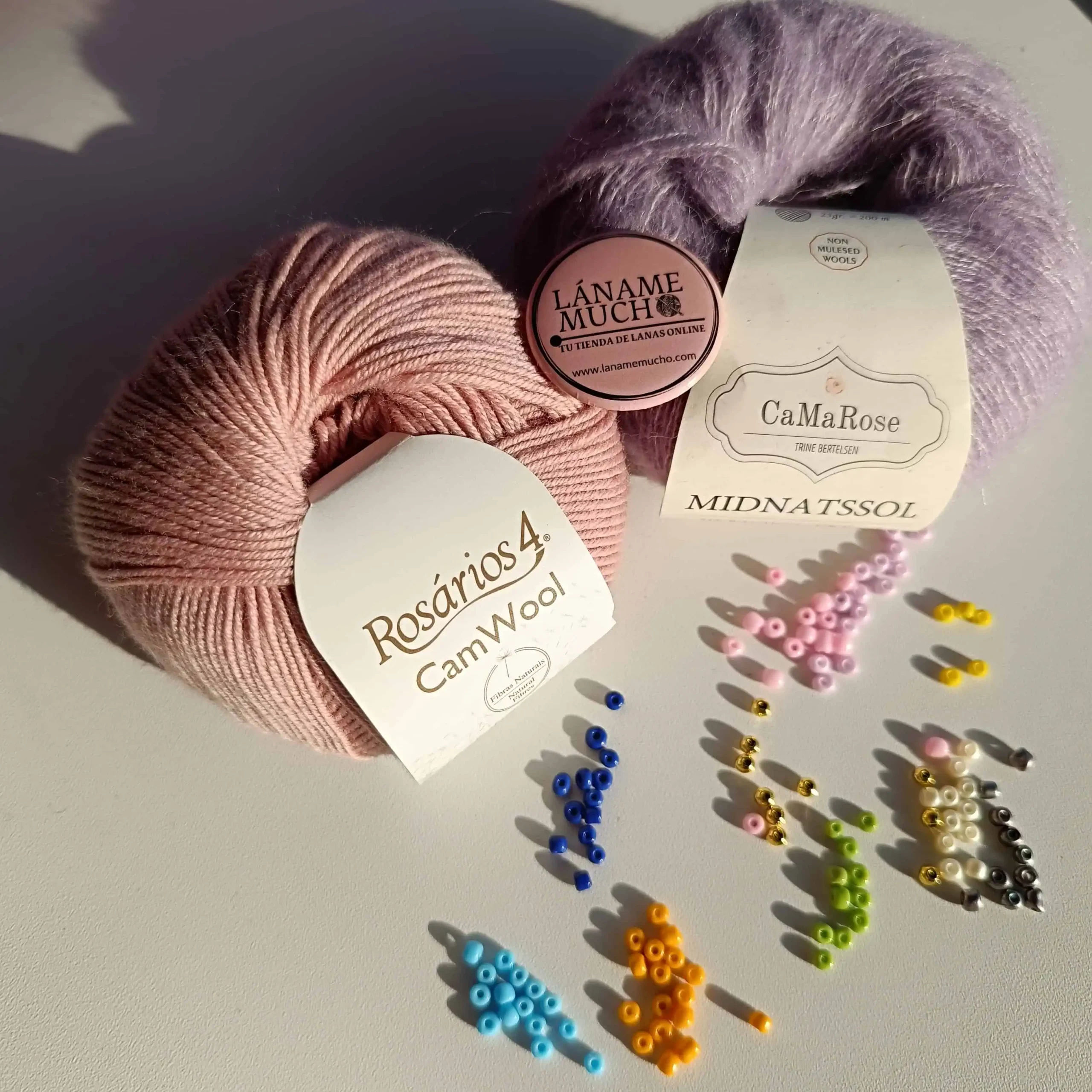 KIT "Paint with Beads Scarf" by Pope Vergara (opción Camwool) - Imagen 5