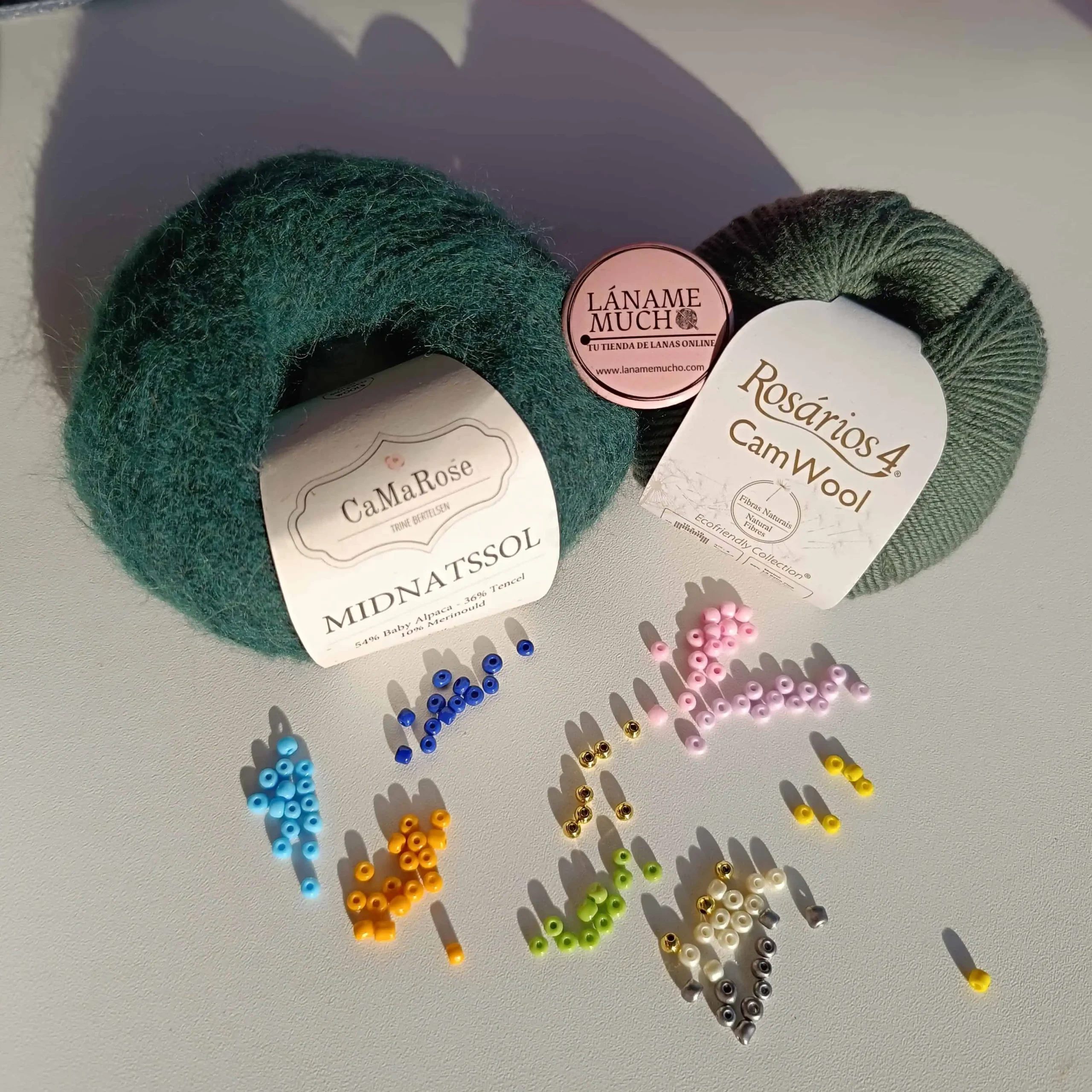 KIT "Paint with Beads Scarf" by Pope Vergara (opción Camwool) - Imagen 7