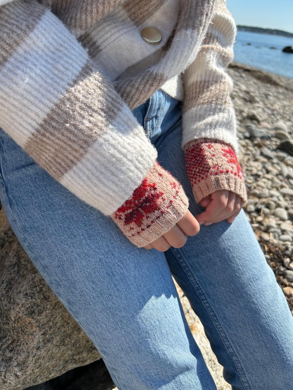Kit "Conjunto Snowflake" diseño de @angie_knits_ (Camwool) - Imagen 5