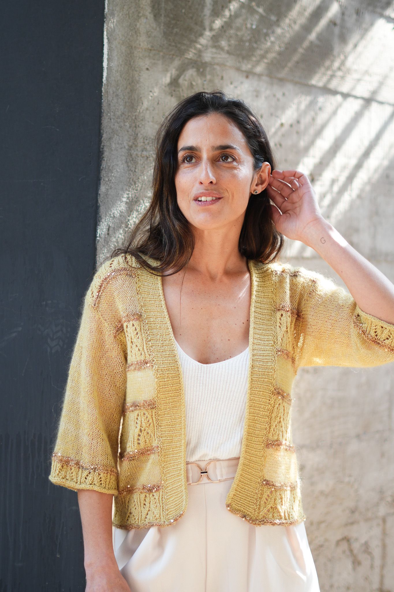 Kit "Moulin Rouge Cardigan" Pope Vergara - Merino Land (con brilli brilli)