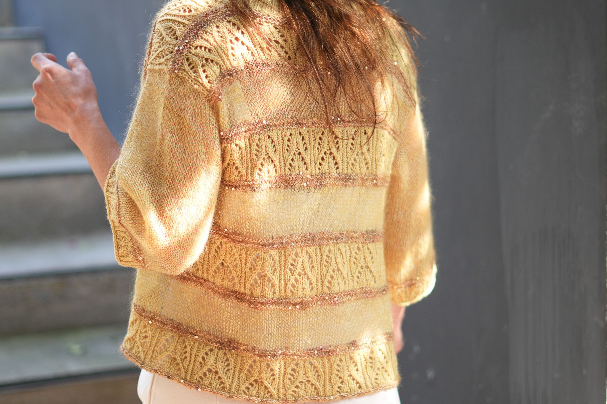Kit "Moulin Rouge Cardigan" Pope Vergara - Okologisk Sommeruld - Imagen 2